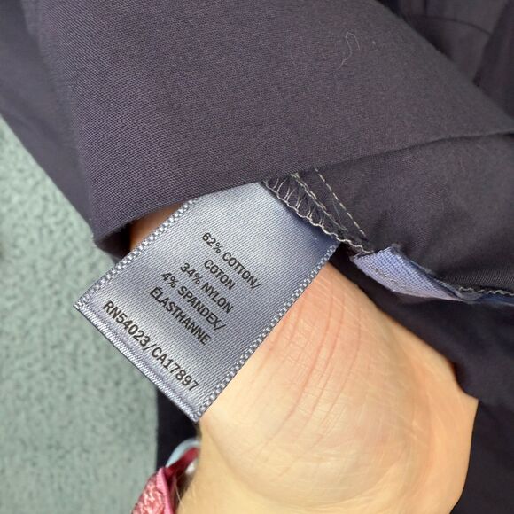 Old Navy Blouse Women Large Blue Button Front Peplum Tunic Top 3/4 Sleeve VTG - Picture 6 of 9